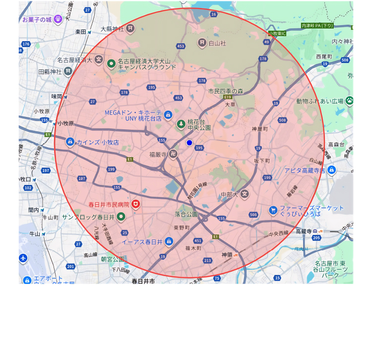 訪問可能エリア地図